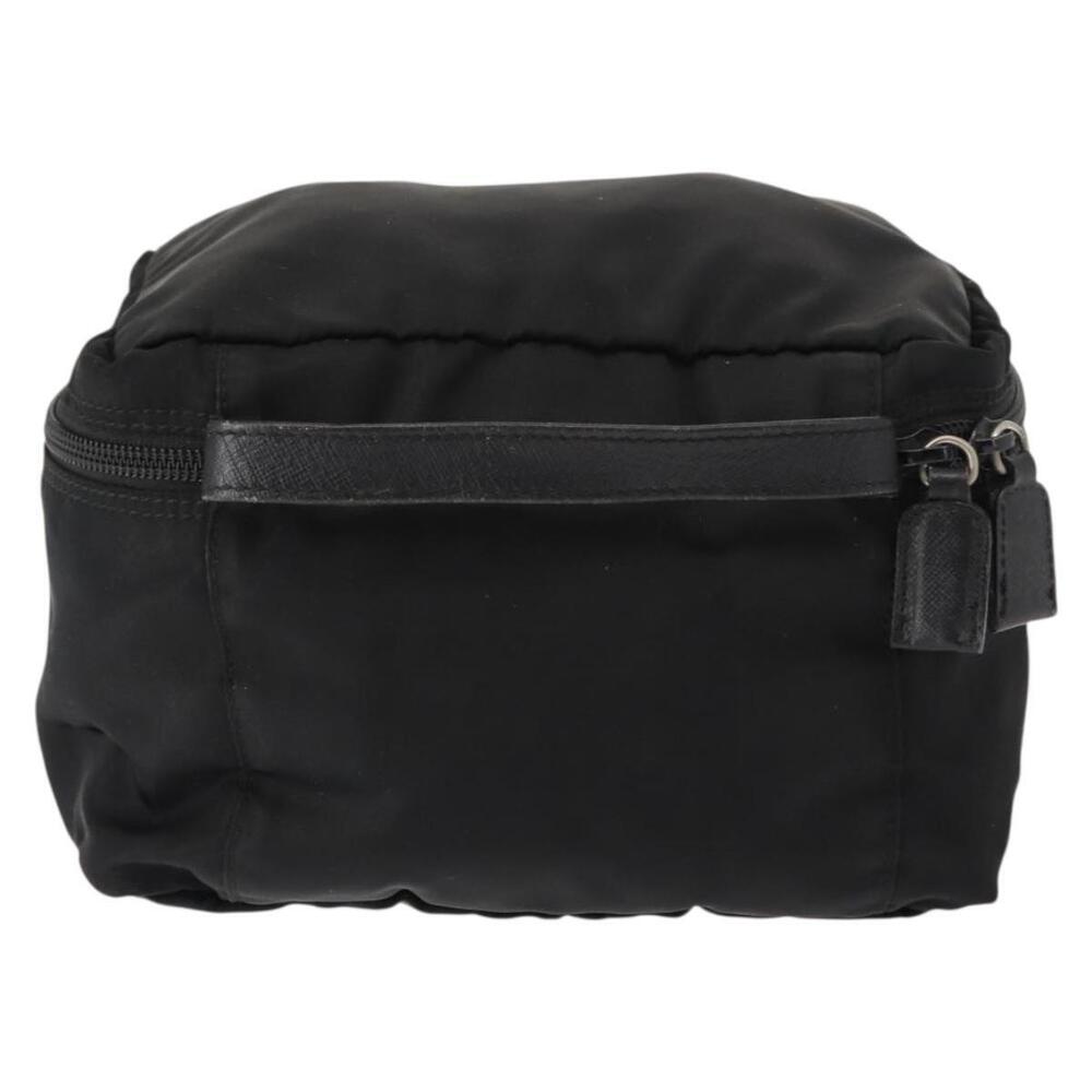 PRADA Vanity Bag Nylon Black Silver Auth bs30138 - Picture 2 of 16